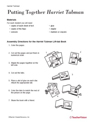Harriet Tubman Lift-Tab Book Activity