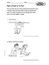 Science and Physical Education: Feel a Push or a Pull