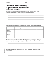 Science Skill: Making Operational Definitions