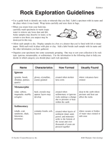 Rock Exploration Guidelines