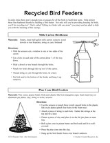 Recycled Bird Feeders