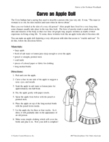 Carve an Apple Doll