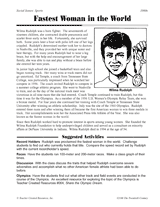 Fastest Woman in the World: Wilma Rudolph