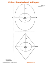 Rounded & V-Shaped Collar Costume Pattern