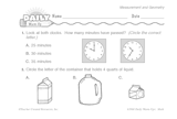 Math Warm-Up 142 for Gr. 1 & 2: Measurement & Geometry
