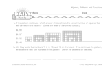 Math Warm-Up 241 for Gr. 3 & 4: Algebra, Patterns & Functions