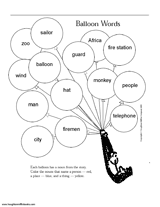 Curious George Balloon Words