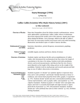 Literature & Math: Starry Messenger & Galileo Galilei
