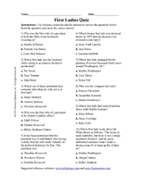 First Ladies Quiz