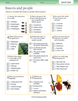 Insects and People Quiz