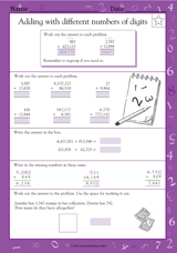 Adding with Different Numbers of Digits II